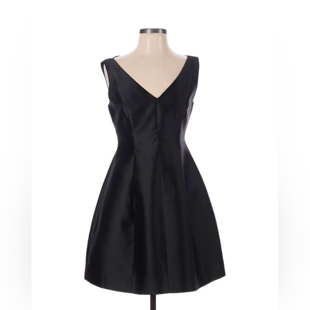 Kate Spade Silk Black Sleeveless V-neck Dress